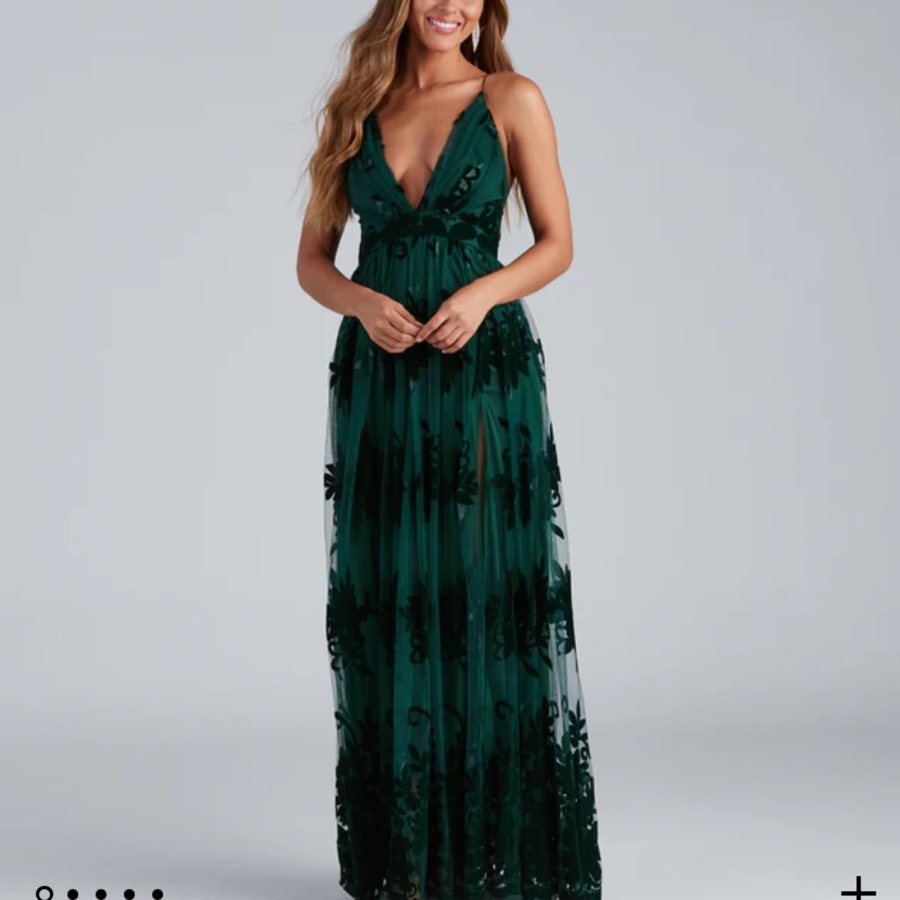 Hunter Green Formal Dress Full Length Size S